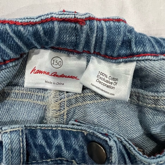 Hanna Andersson lot of jeans. Size 150 (size 12). 5 jeans. 100% cotton - Picture 14 of 14